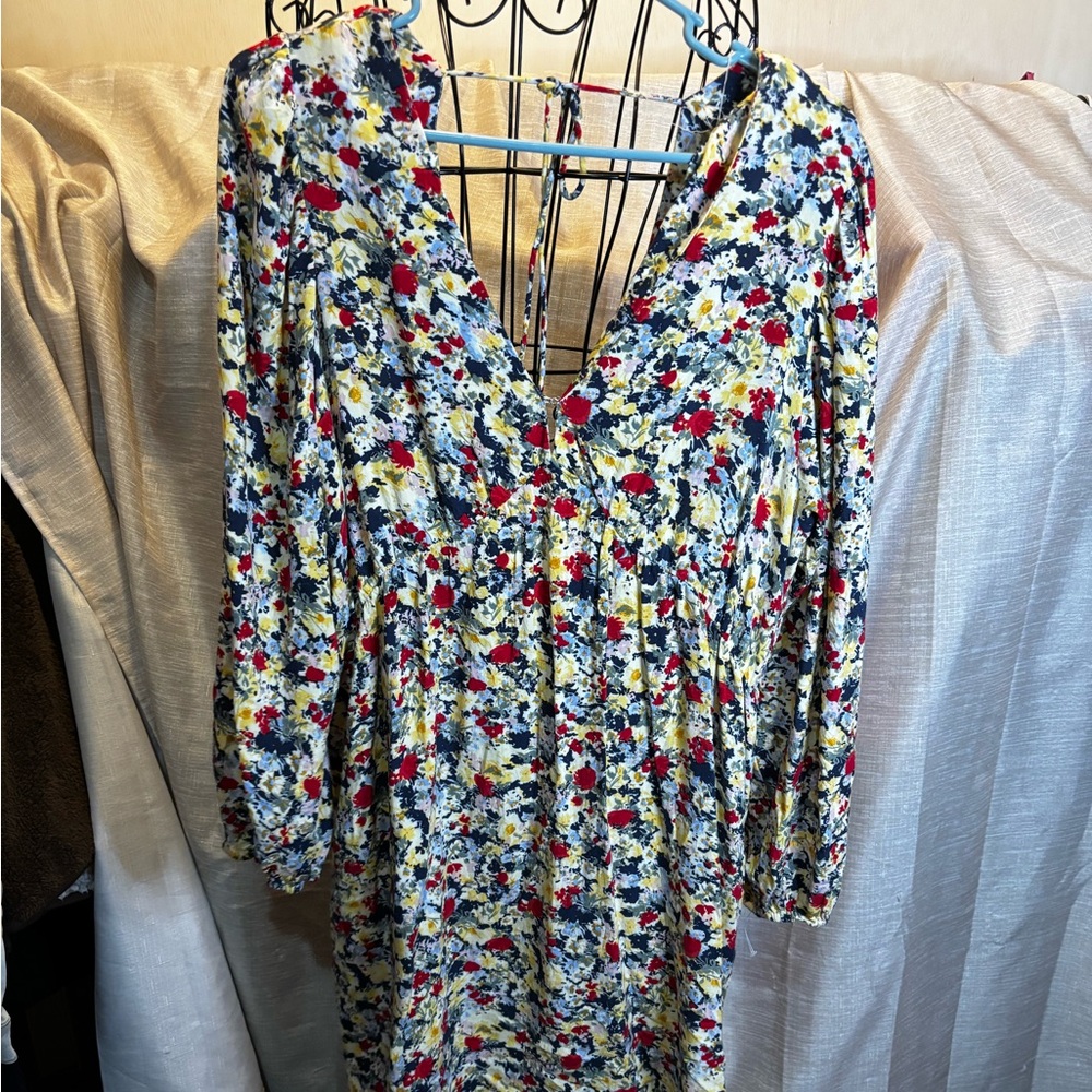 H&M Floral Dress - Red, Blue, Yellow